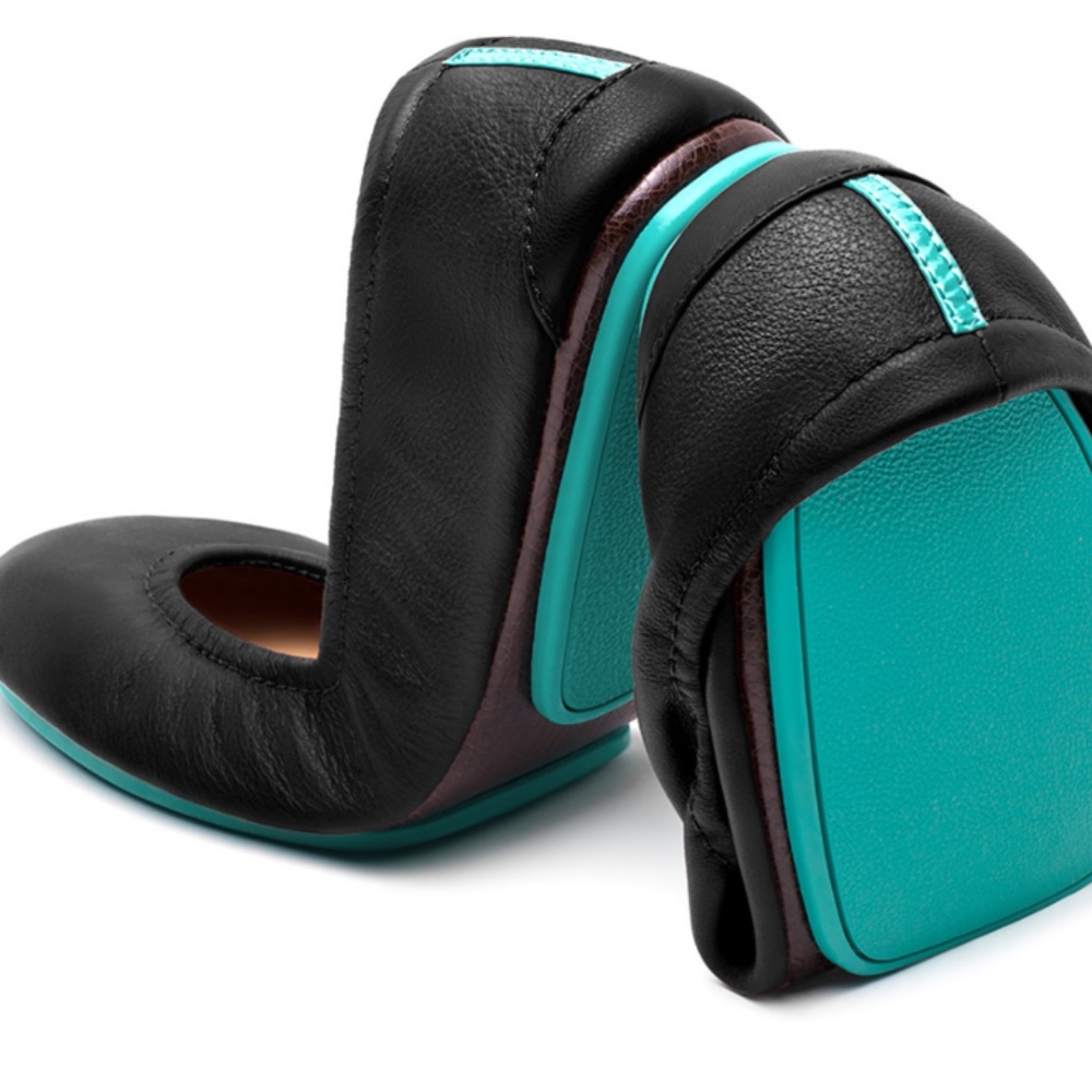 Tieks Matte Black ballet flats, size 8